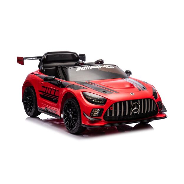 Vienvietis elektrinis sportinis automobilis Mercedes AMG GT3 vaikams, raudonas
