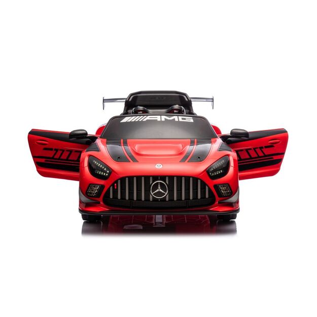 Vienvietis elektrinis sportinis automobilis Mercedes AMG GT3 vaikams, raudonas