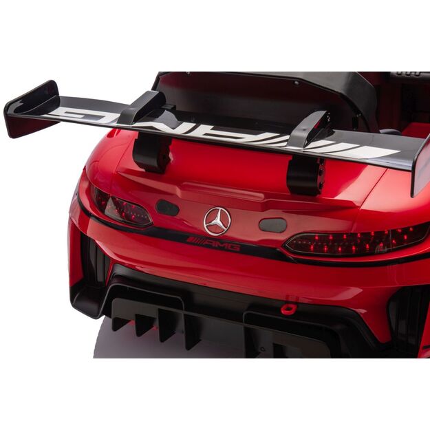 Vienvietis elektrinis sportinis automobilis Mercedes AMG GT3 vaikams, raudonas