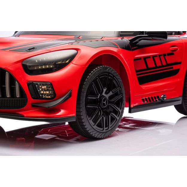 Vienvietis elektrinis sportinis automobilis Mercedes AMG GT3 vaikams, raudonas