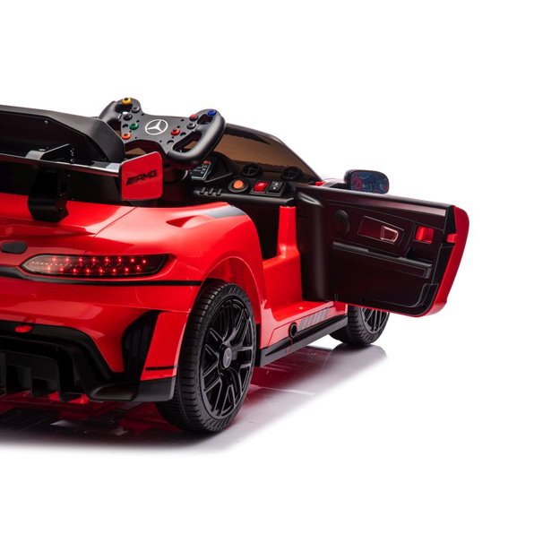 Vienvietis elektrinis sportinis automobilis Mercedes AMG GT3 vaikams, raudonas