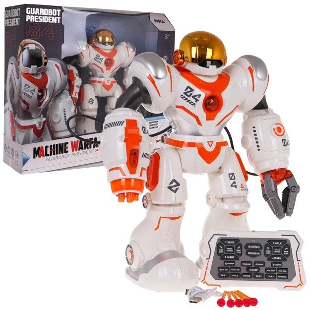 Nuotoliniu būdu valdomas robotas, oranžinis