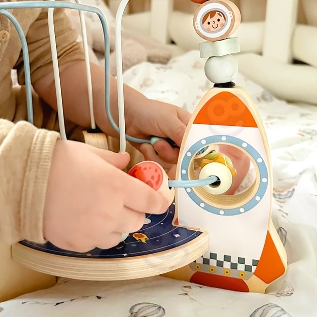 Medinis labirintas vaikams su kosmoso motyvais, TOOKY TOY