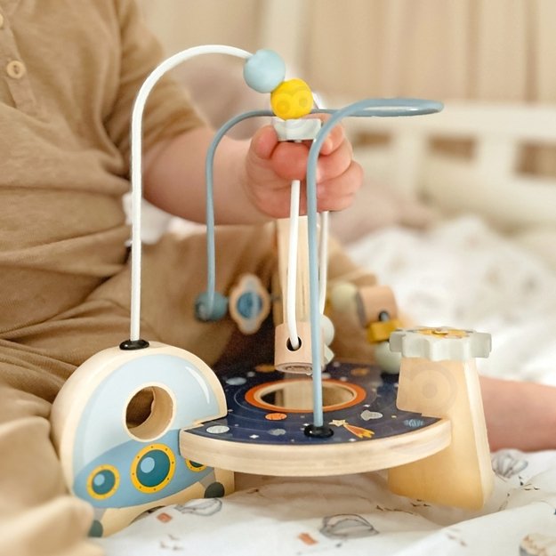 Medinis labirintas vaikams su kosmoso motyvais, TOOKY TOY