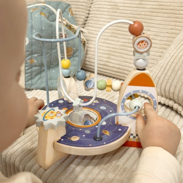 Medinis labirintas vaikams su kosmoso motyvais, TOOKY TOY