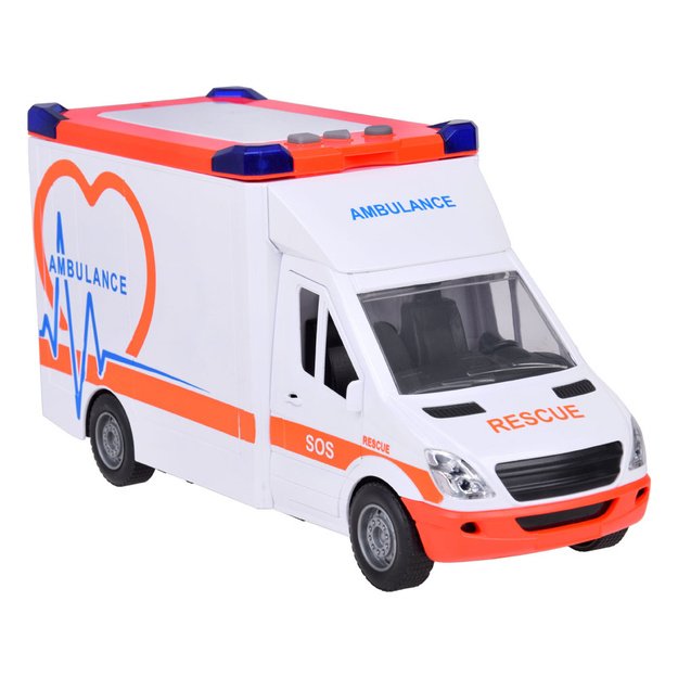 Greitosios pagalbos automobilis su neštuvais, garso ir šviesos efektais