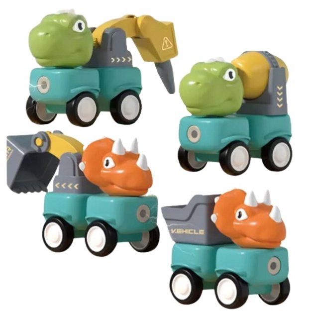Magnetiniai statybiniai blokai „Dinozaurai“ 84 vnt., WOOPIE 10