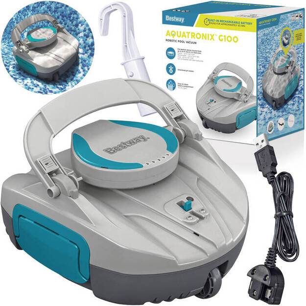 Automatinis akumuliatorinis baseino dulkių siurblys „Bestway AquaTronix G100“  