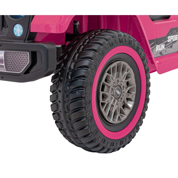 Vienvietis elektrinis visureigis vaikams Off Road MOUNTAIN, rožinis