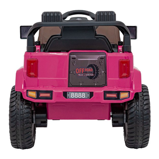 Vienvietis elektrinis visureigis vaikams Off Road MOUNTAIN, rožinis