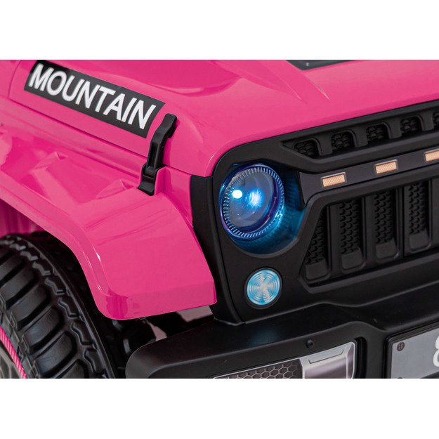 Vienvietis elektrinis visureigis vaikams Off Road MOUNTAIN, rožinis