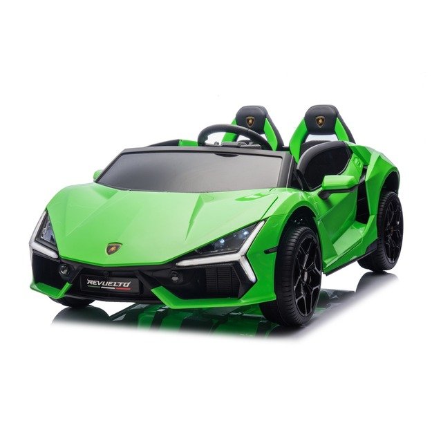 Dvivietis elektromobilis vaikams Lamborghini Revuelto XL, žalias