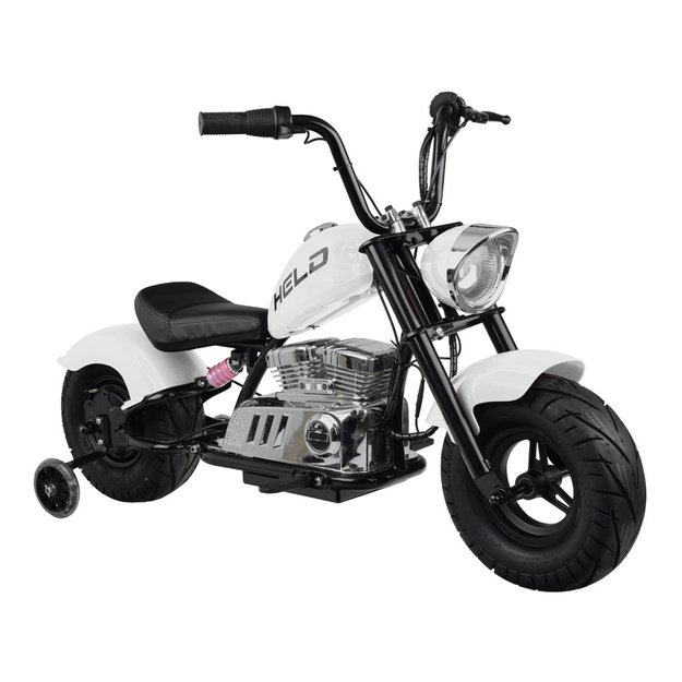 Vienvietis elektrinis motociklas vaikams iki 80 kg, baltas