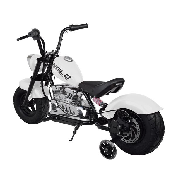 Vienvietis elektrinis motociklas vaikams iki 80 kg, baltas