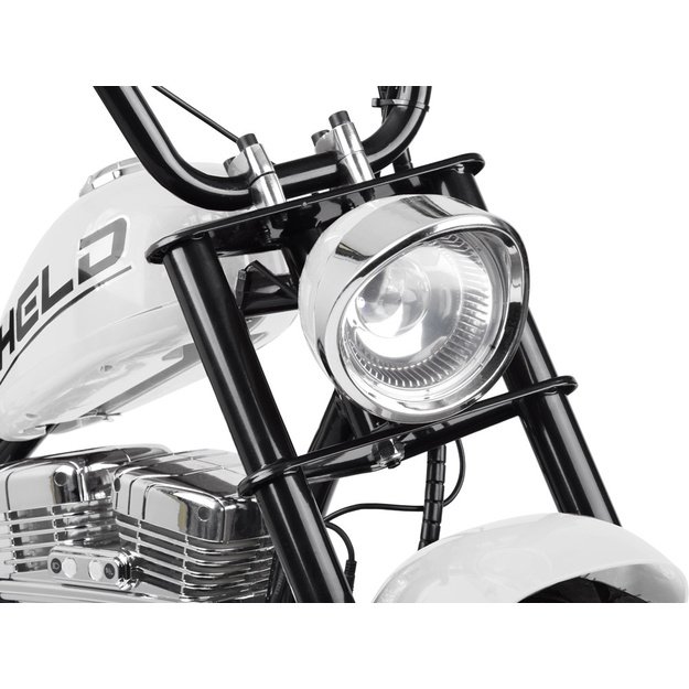 Vienvietis elektrinis motociklas vaikams iki 80 kg, baltas