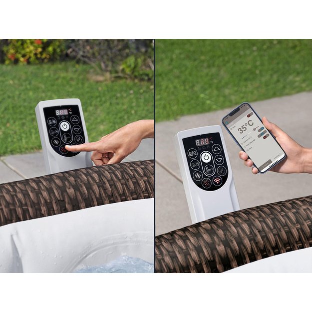 Pripučiama sūkurinė vonia Lay-Z-Spa BALI Smart 7 Wifi su hidromasažu ir imontuotu siurbliu, Bestway