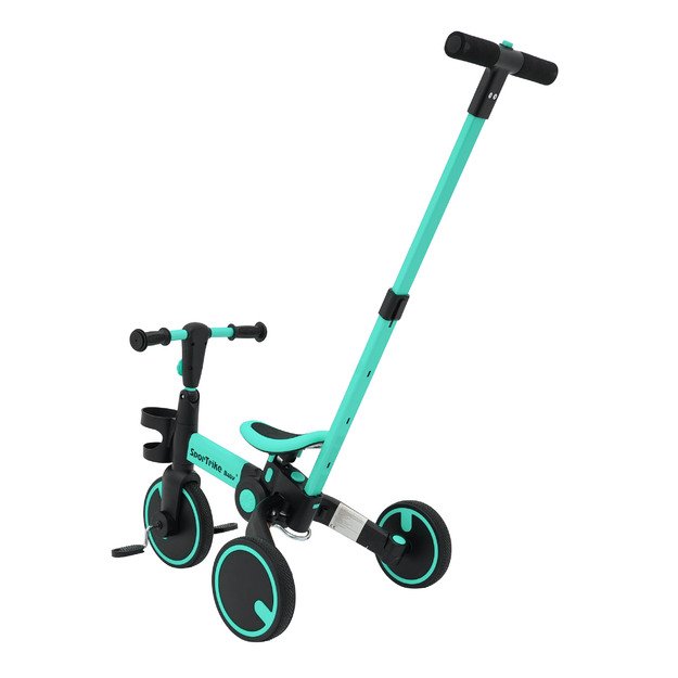 Vaikiškas triratukas „Happy Bike 3in1“, mėlynas