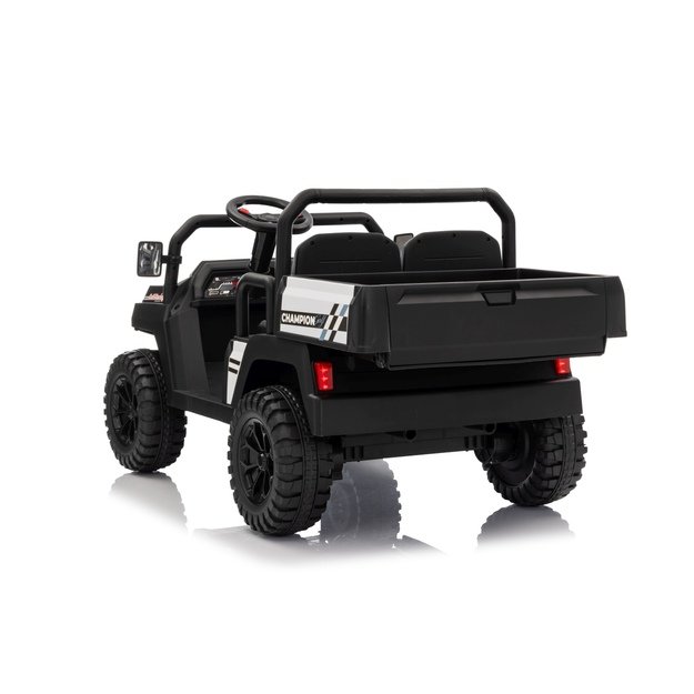 Dvivietis elektrinis visureigis vaikams Champion Pick-Up, juodas