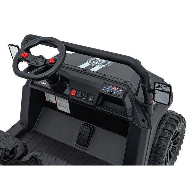 Dvivietis elektrinis visureigis vaikams Champion Pick-Up, juodas