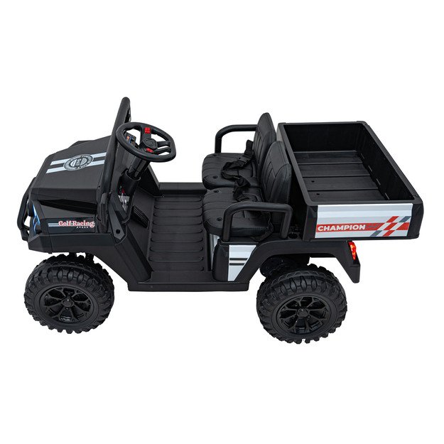 Dvivietis elektrinis visureigis vaikams Champion Pick-Up, juodas
