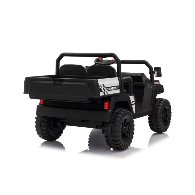 Dvivietis elektrinis visureigis vaikams Champion Pick-Up, juodas