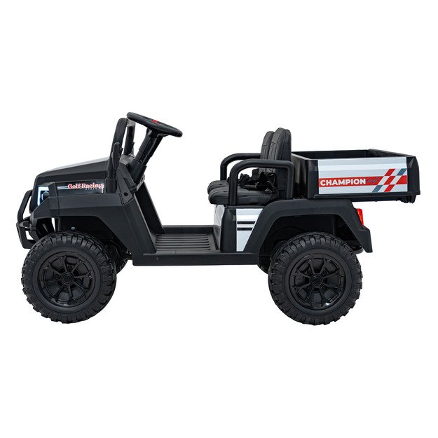 Dvivietis elektrinis visureigis vaikams Champion Pick-Up, juodas