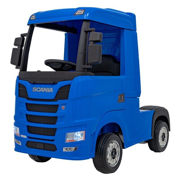 Vienvietis elektrinis sunkvežimis vaikams Scania R-SERIE, mėlynas