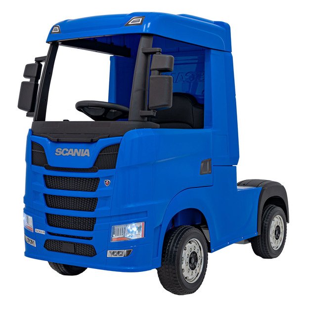 Vienvietis elektrinis sunkvežimis vaikams Scania R-SERIE, mėlynas