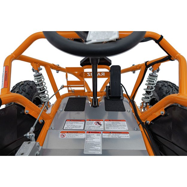 Vienvietis elektrinis sportinis kartingas MAIGHTY vaikams, oranžinis