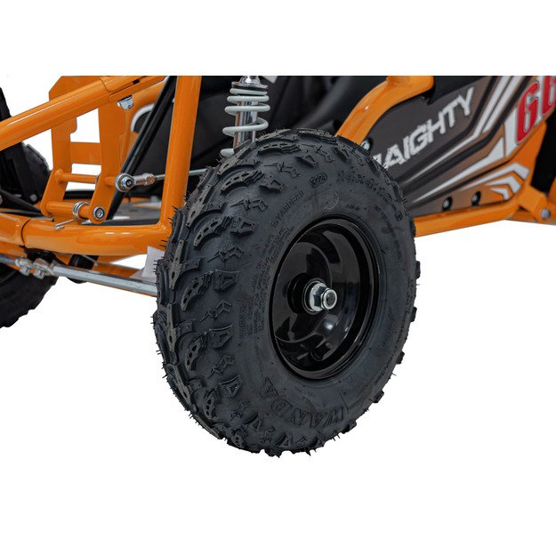 Vienvietis elektrinis sportinis kartingas MAIGHTY vaikams, oranžinis