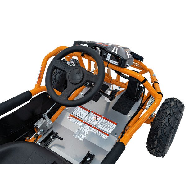 Vienvietis elektrinis sportinis kartingas MAIGHTY vaikams, oranžinis