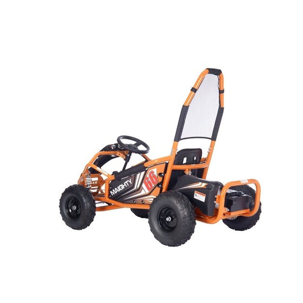 Vienvietis elektrinis sportinis kartingas MAIGHTY vaikams, oranžinis