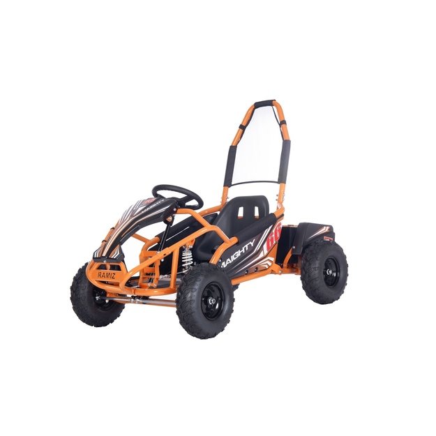 Vienvietis elektrinis sportinis kartingas MAIGHTY vaikams, oranžinis