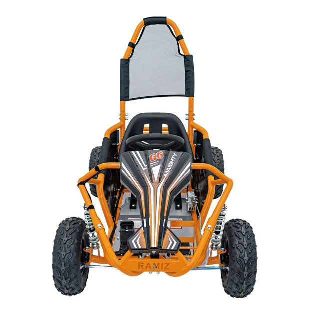 Vienvietis elektrinis sportinis kartingas MAIGHTY vaikams, oranžinis