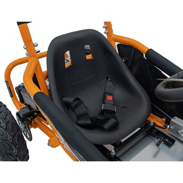 Vienvietis elektrinis sportinis kartingas MAIGHTY vaikams, oranžinis