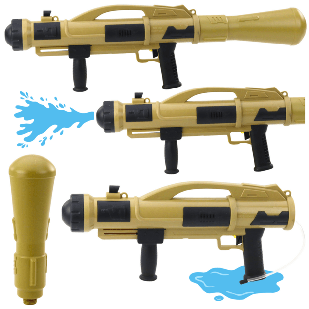 Žaislinis vandens pistoletas „Bazooka“ 1100ml, rudas