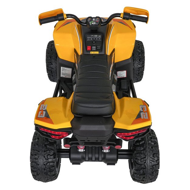 Vienvietis elektrinis keturratis vaikams Quad Fast Wheel, geltonas