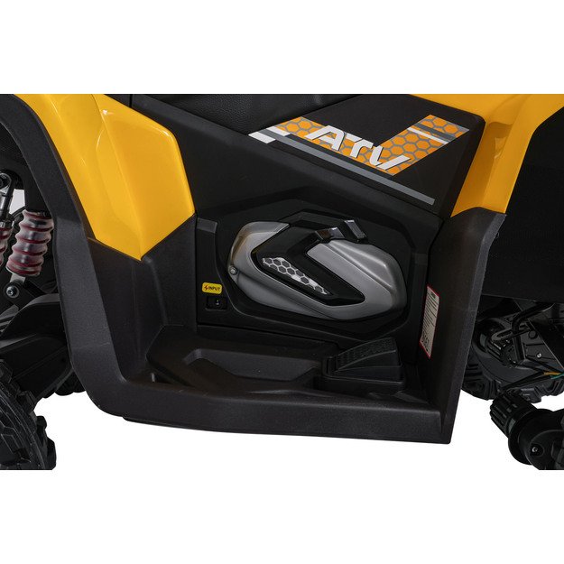 Vienvietis elektrinis keturratis vaikams Quad Fast Wheel, geltonas