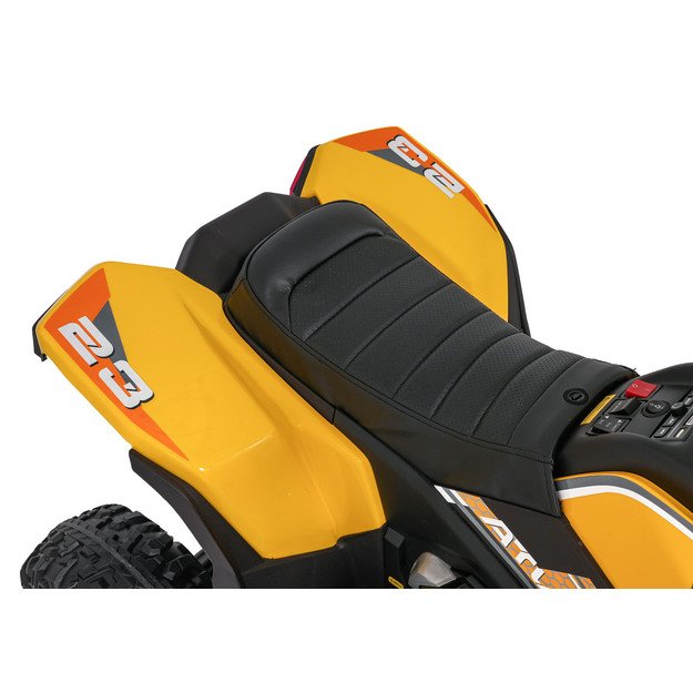 Vienvietis elektrinis keturratis vaikams Quad Fast Wheel, geltonas