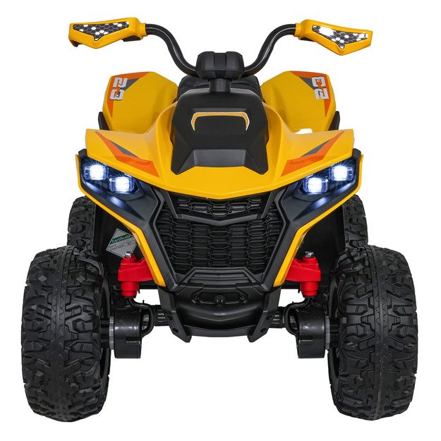 Vienvietis elektrinis keturratis vaikams Quad Fast Wheel, geltonas