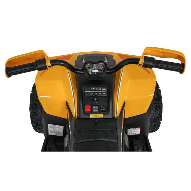 Vienvietis elektrinis keturratis vaikams Quad Fast Wheel, geltonas