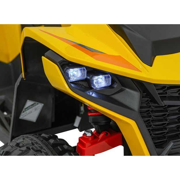 Vienvietis elektrinis keturratis vaikams Quad Fast Wheel, geltonas