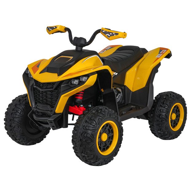 Vienvietis elektrinis keturratis vaikams Quad Fast Wheel, geltonas