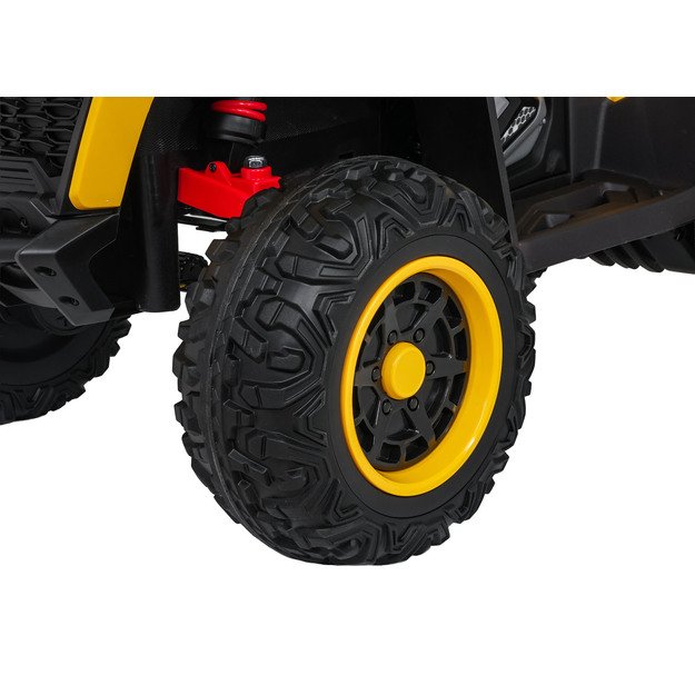 Vienvietis elektrinis keturratis vaikams Quad Fast Wheel, geltonas