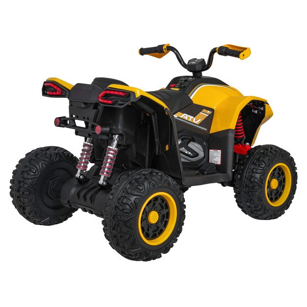 Vienvietis elektrinis keturratis vaikams Quad Fast Wheel, geltonas