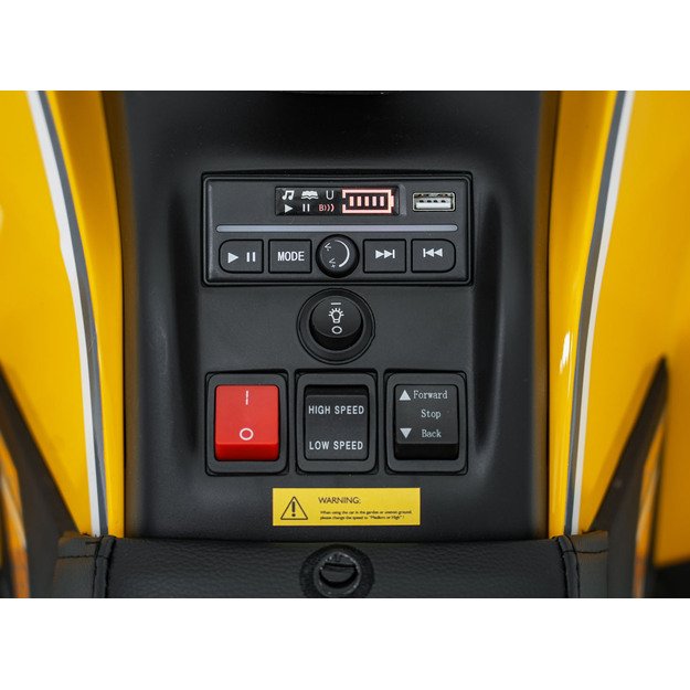 Vienvietis elektrinis keturratis vaikams Quad Fast Wheel, geltonas