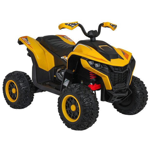 Vienvietis elektrinis keturratis vaikams Quad Fast Wheel, geltonas