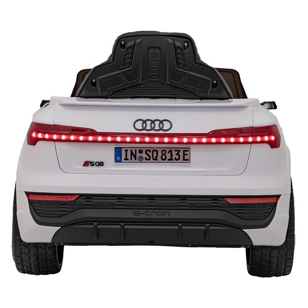 Vienvietis elektromobilis Audi SQ8, baltas