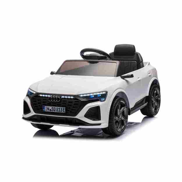 Vienvietis elektromobilis Audi SQ8, baltas