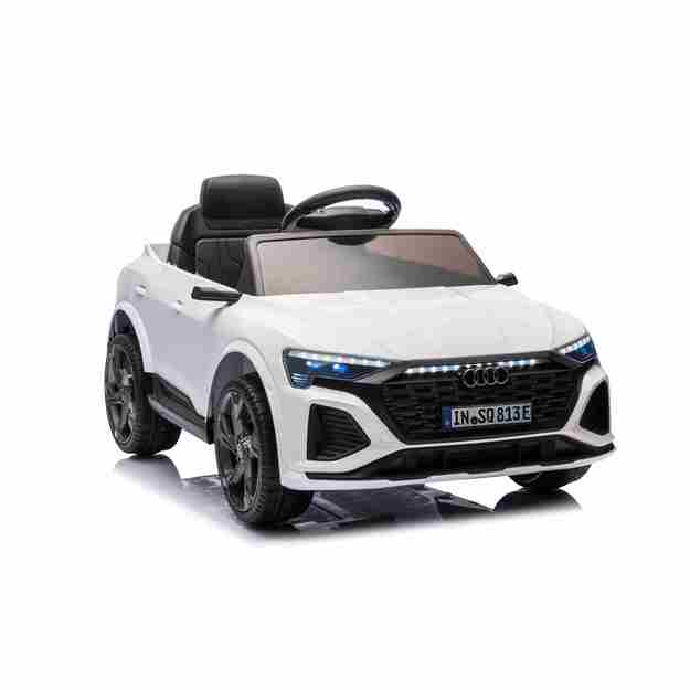 Vienvietis elektromobilis Audi SQ8, baltas